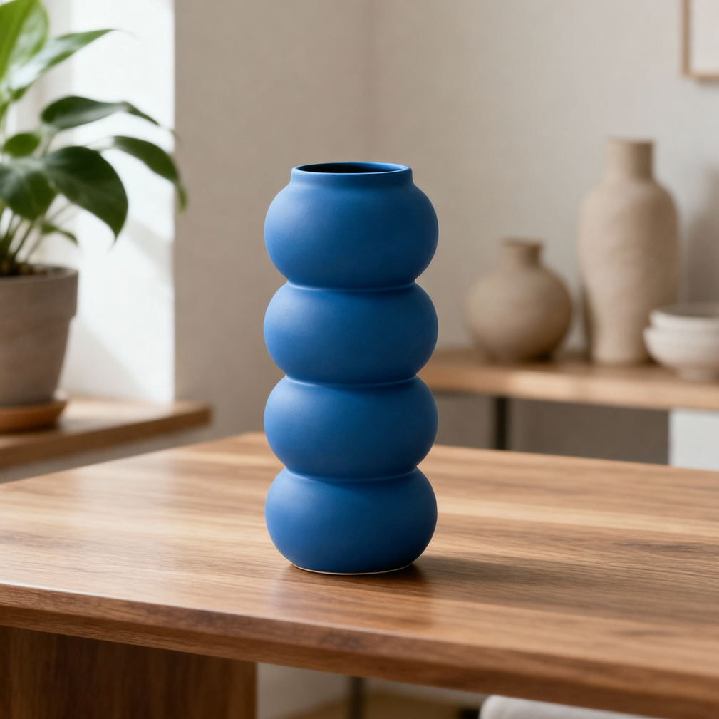 Elegant Retro Spheres Ceramic Vase