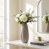Elegant Swirl Textured Ceramic Vase