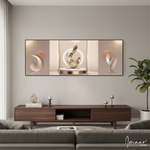 Luxury Minimalist Floating Sculpture Canvas Set of 3