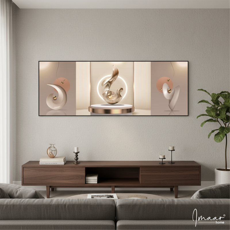 Luxury Minimalist Floating Sculpture Canvas Set of 3