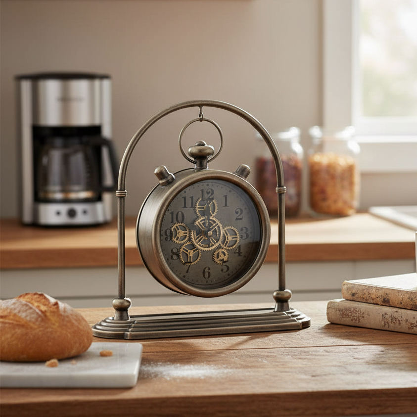 Aero Vintage Industrial Mantel Clock