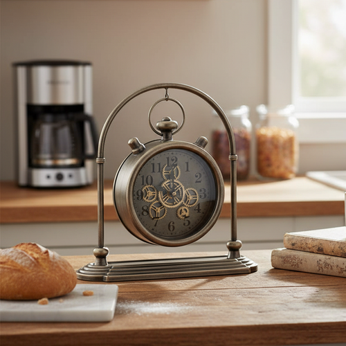 Aero Vintage Industrial Mantel Clock