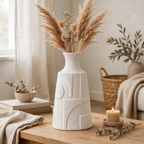 Modern Textured Geometric Vase