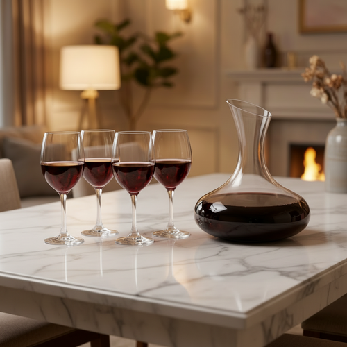 5 Piece Crystal Wine Decanter & Glass Set