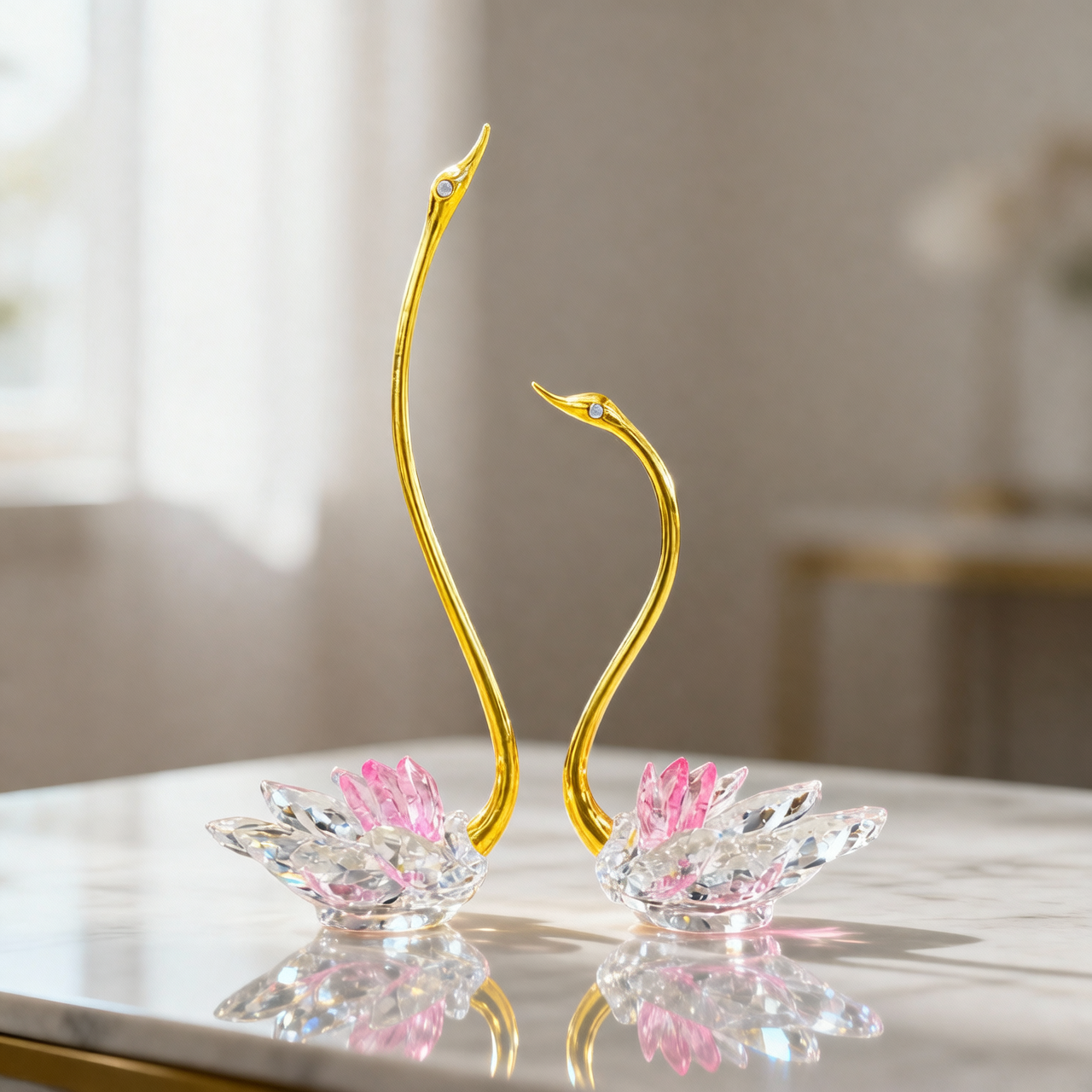 Elegant Serenity Swan Duo Set of 2