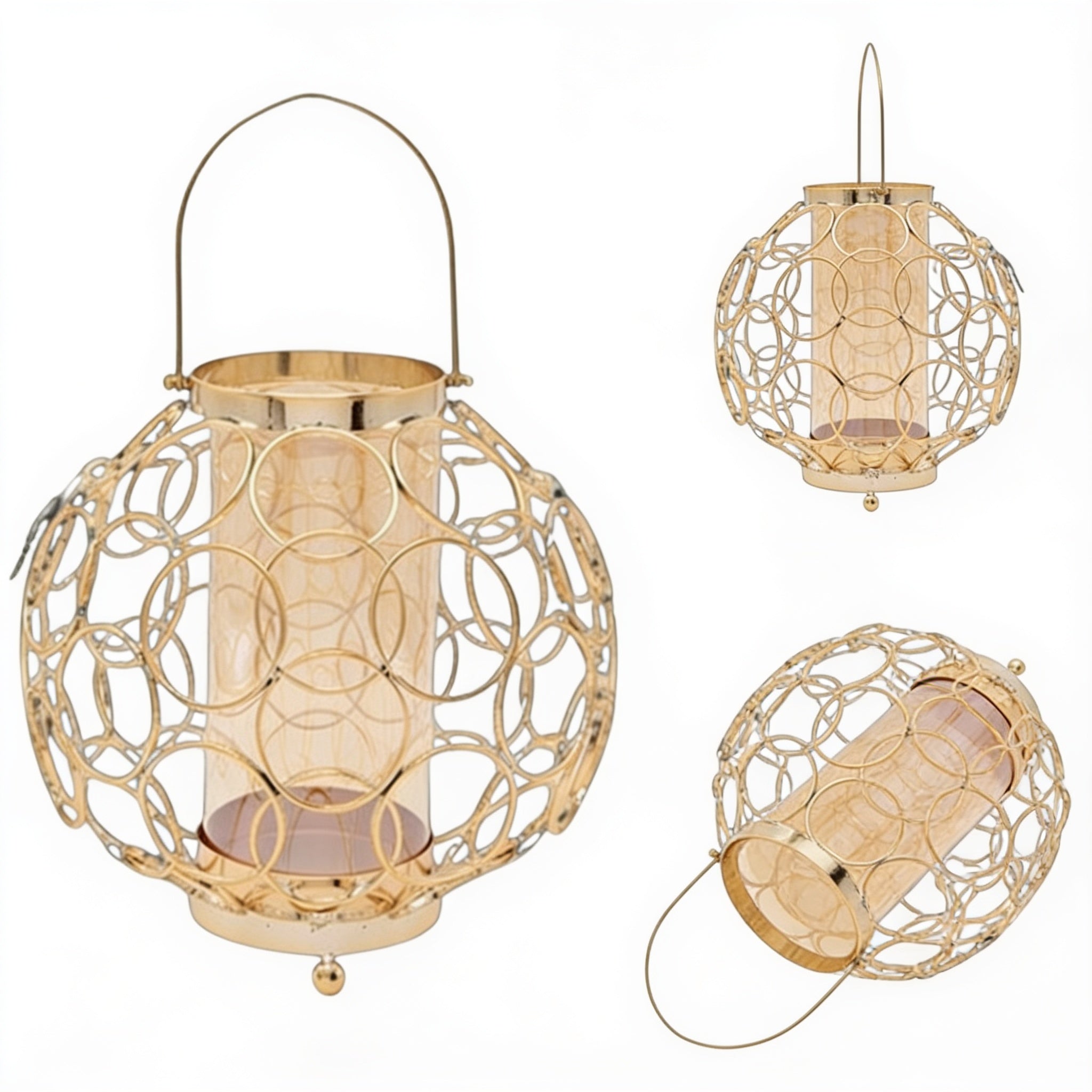 Luxury Gold Wire Cage Lantern