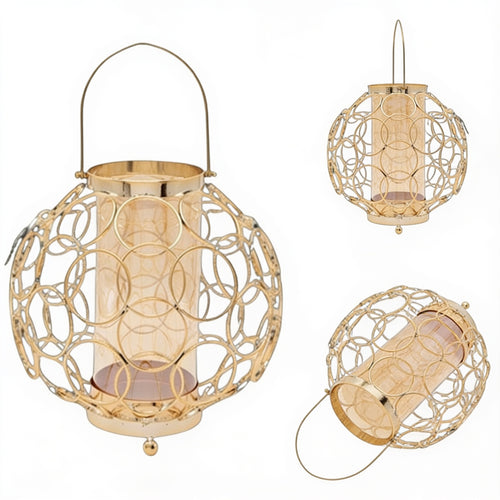Luxury Gold Wire Cage Lantern