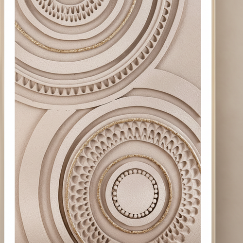 Elegant Orbit 3D Textured Canvas Art