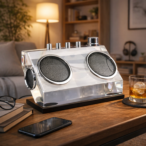 Luxury Crystal Glass Speaker Showpiece