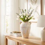 Imperial Gold Accented Textured Urn Vase