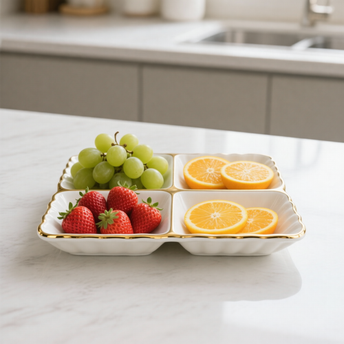 Elegant Verona 4 Compartment Serving Tray