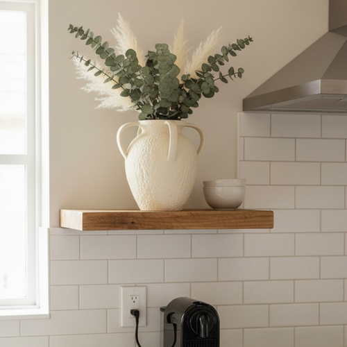 Elegant Textured Three Handle Vase