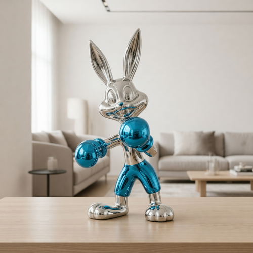 Dynamic Boxer Bunny Sculptures
