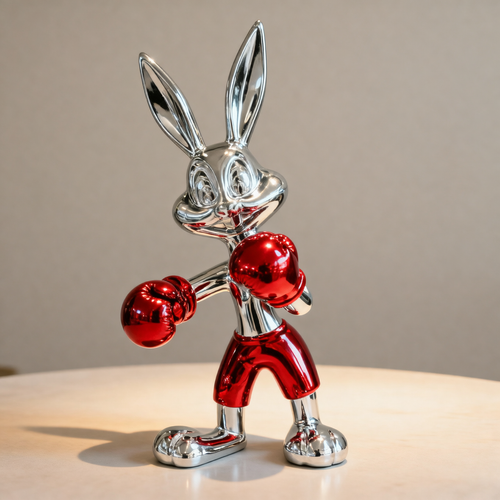 Dynamic Boxer Bunny Sculptures