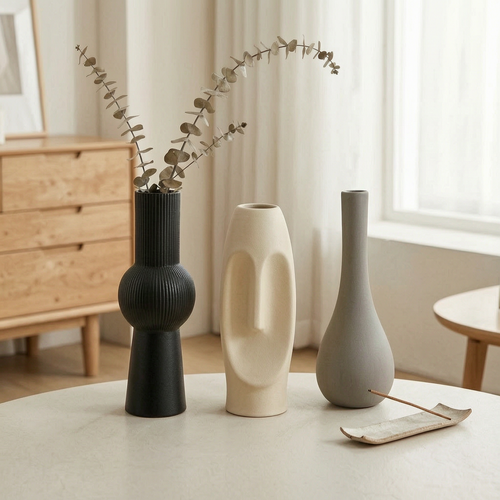 Modern Ceramic Vase Trio