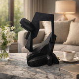Noir Cubist Geometric Figurine