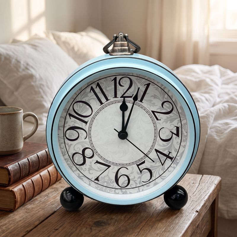 Vintage Table Clock – Decorative Antique Desk Clock for Home & Office