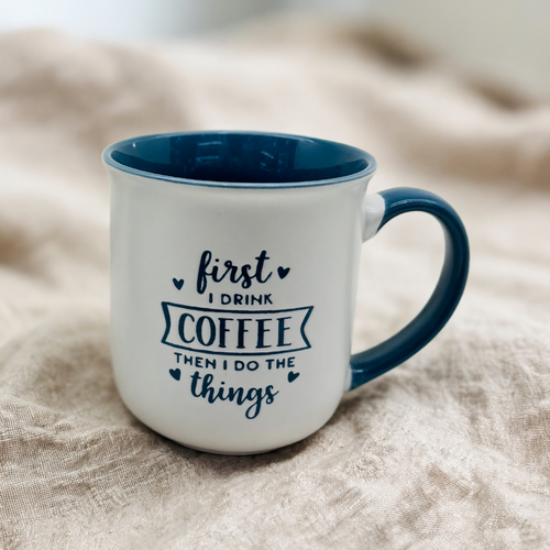 Artisan Ceramic Coffee & Tea Mug Collection – 6 Typography Variants