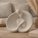 Abstract Ceramic Couple Sculpture