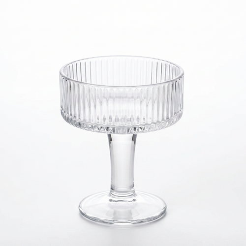 Artisan Ribbed Crystal Dessert Coupe Set of 2
