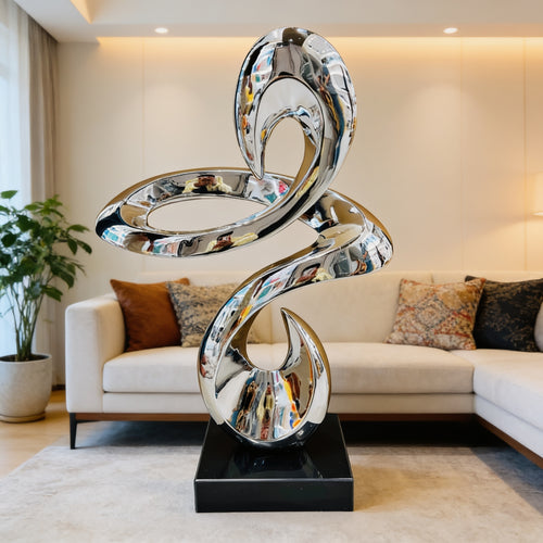 Elegant Infinity Chrome Sculpture