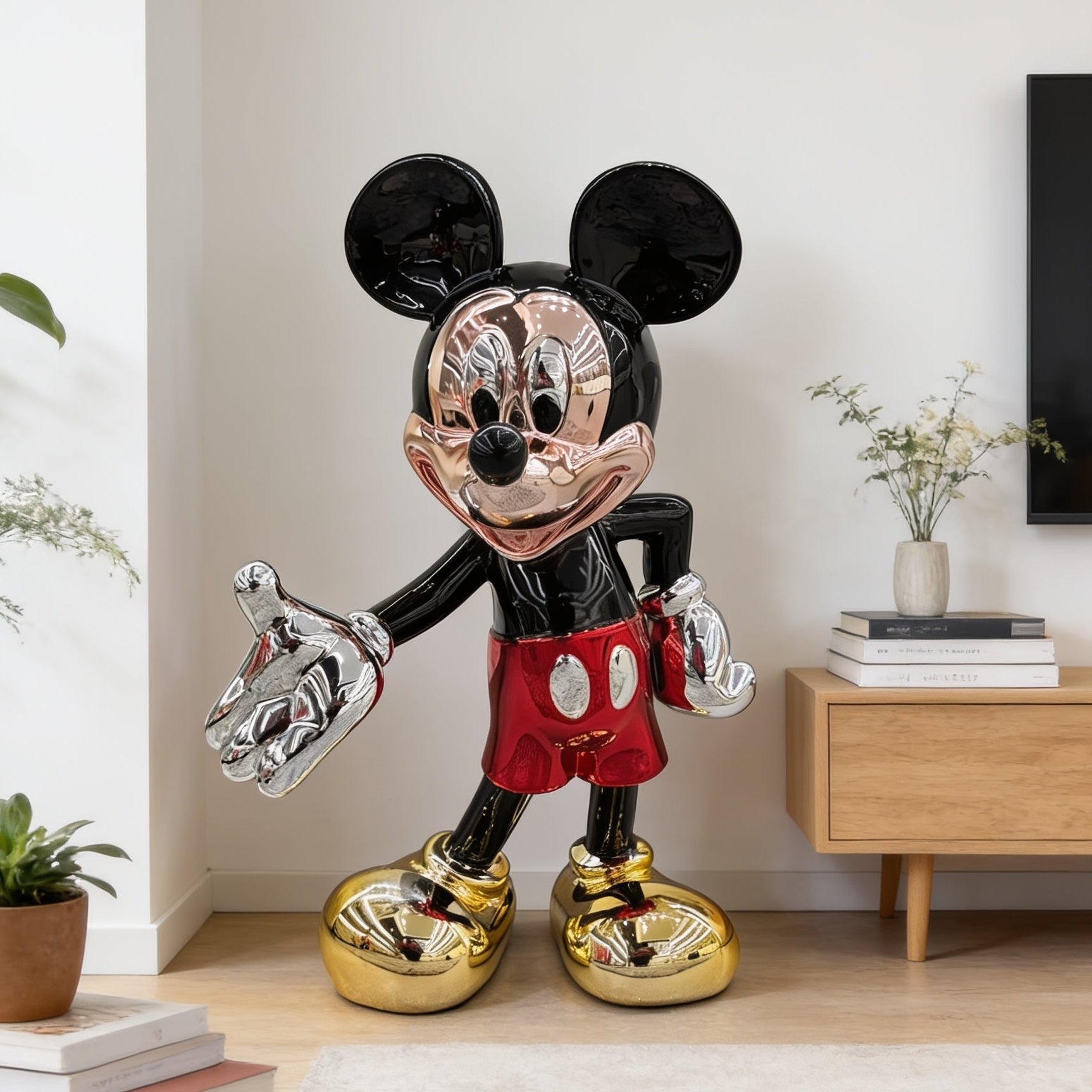 Luxury Micky Mouse Figurine Showpiece