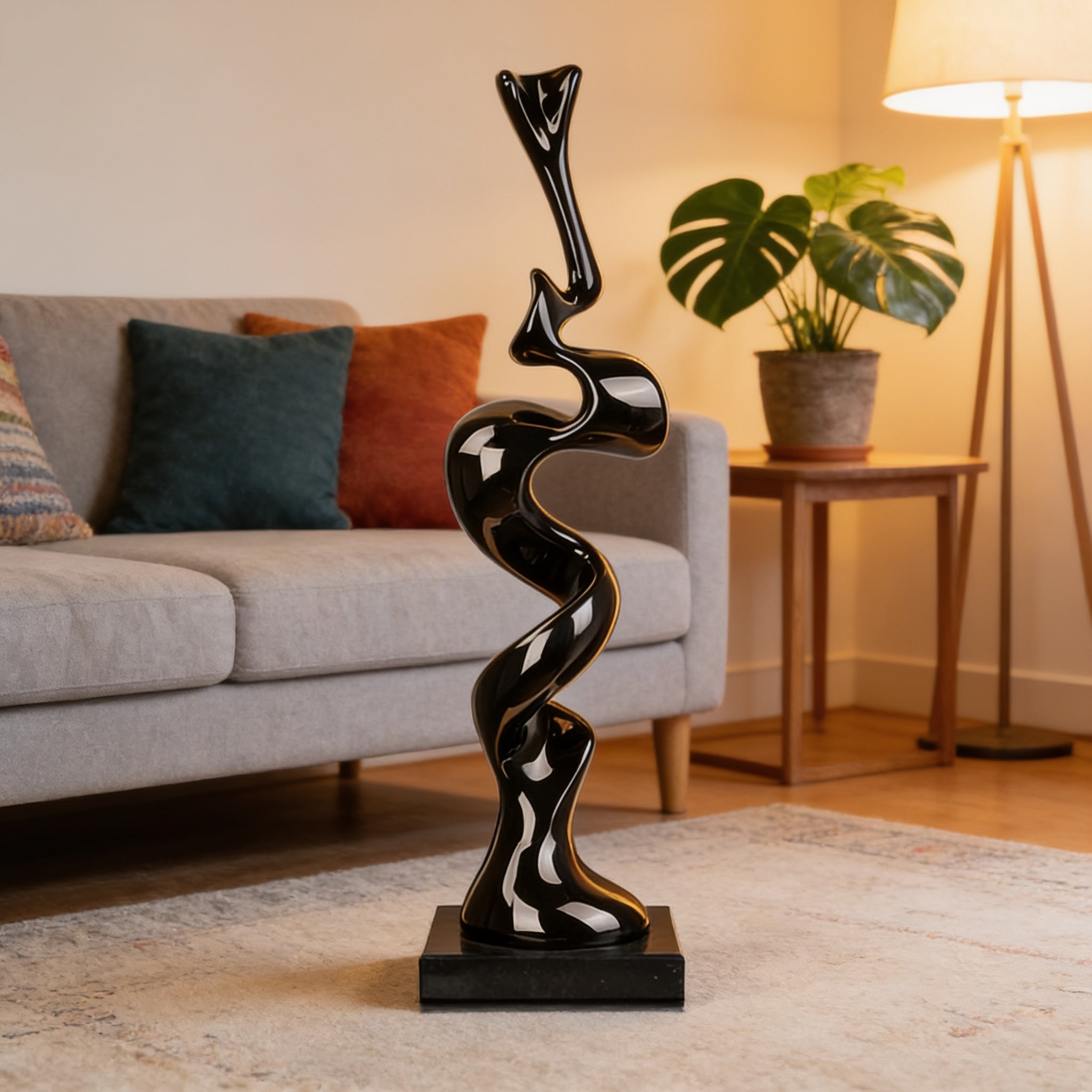 Modern Infinite Flow Ribbon Figurine