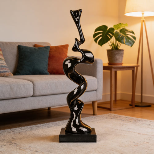 Modern Infinite Flow Ribbon Figurine