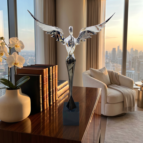 Elegant Ascending Angel Figurine