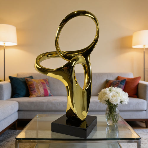 Luxury Gold Abstract Art Sculpture