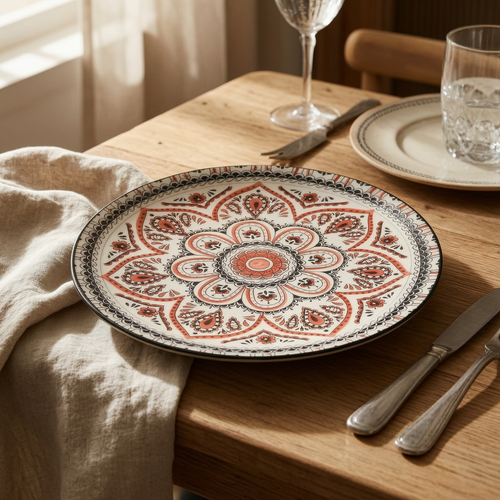 Ottoman Artisan Ceramic Dinnerware Collection – Turkish Floral Motifs
