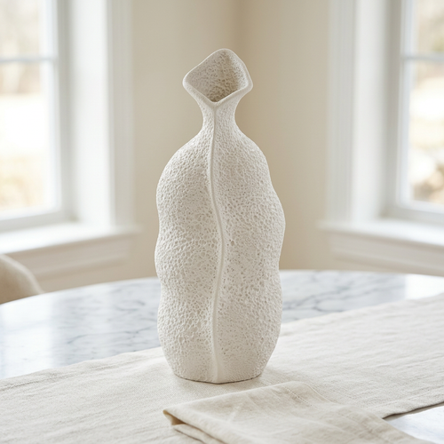 Elegant Coral-Textured Organic Sculptural Vase