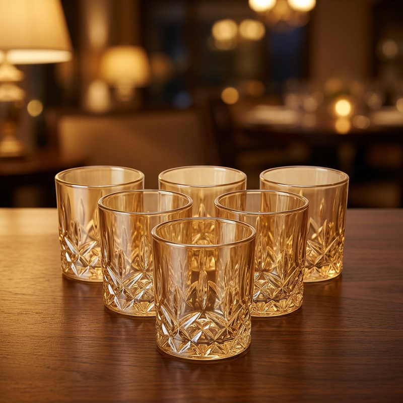 Vintage Cut Crystal Glassware Set of 6