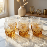 Warm Honey Glacier Whiskey Glass Set of 6