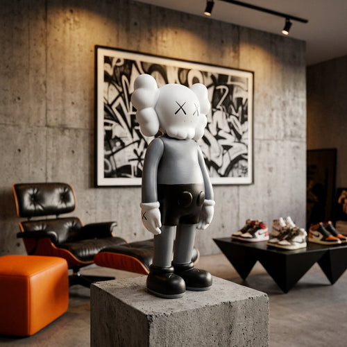 Monochrome X-Eye Companion Sculpture