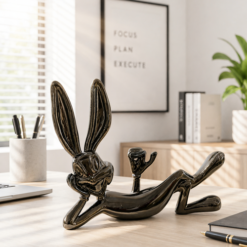 Playful Rabbit Sculpture