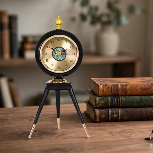 Vintage Mid Century Retro Tripod Table Clock