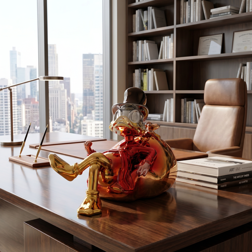 Modern Scrooge McDuck Sculpture