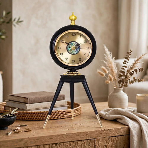 Vintage Mid Century Retro Tripod Table Clock