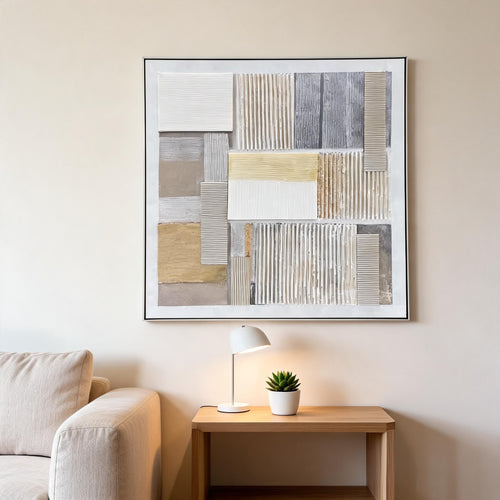 Modern Textured Geometric Wall Art Frame