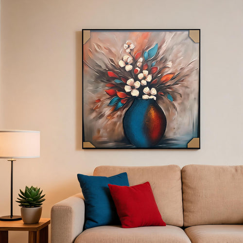 Azure Vase Floral Wall Art