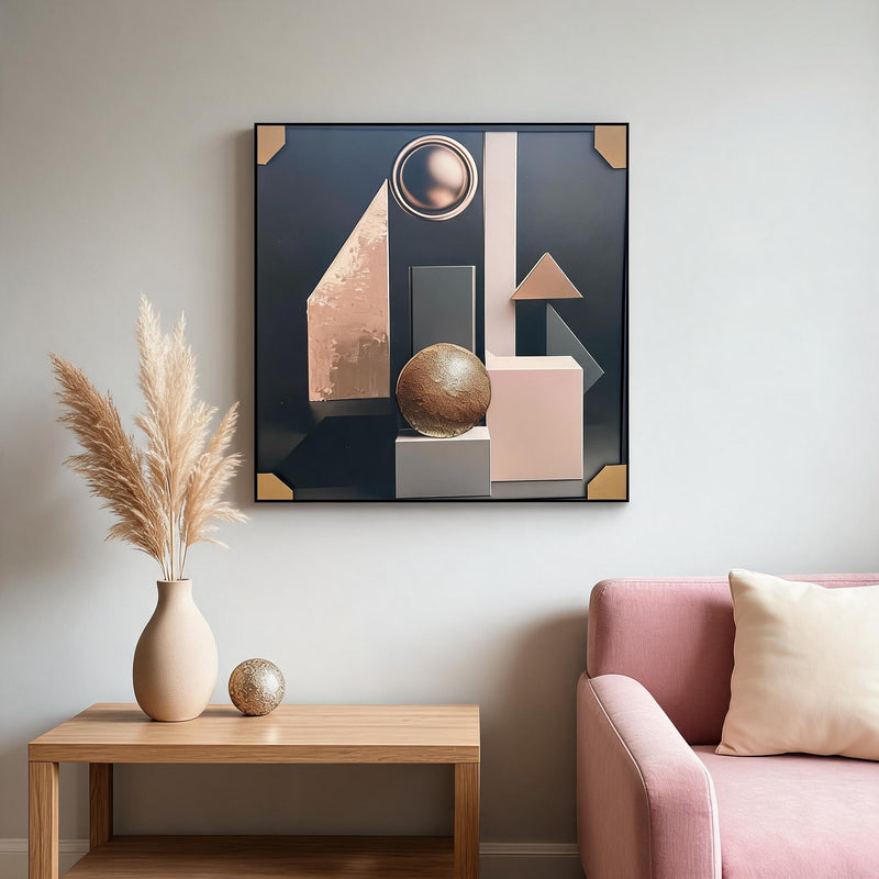 Dimension Geometric Framed Art