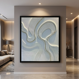 Serpentine Gilded Ribbons Textured Wall Art