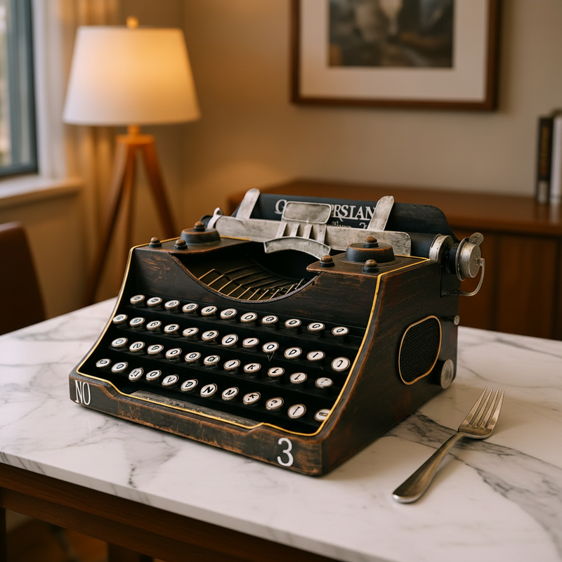 Vintage Metal Typewriter Showpiece