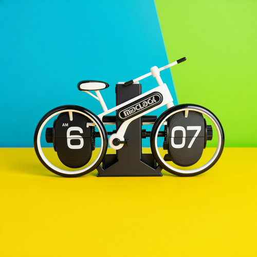 Retro Bicycle Mechanical Clock