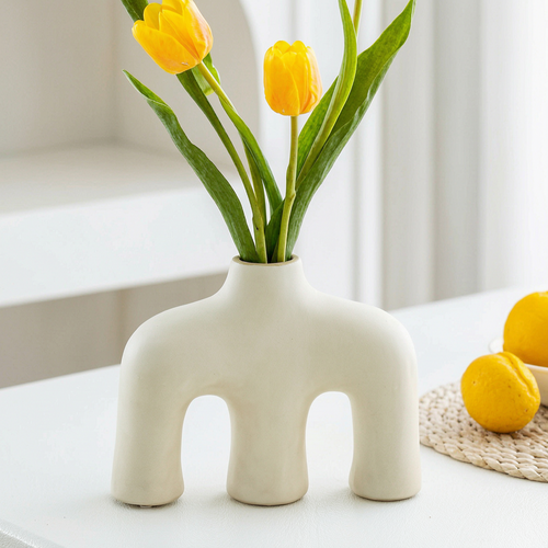 Minimalistic M Shaped Ceramic Vase