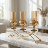 Elegant 3-Light Votive & Taper Candle Holder