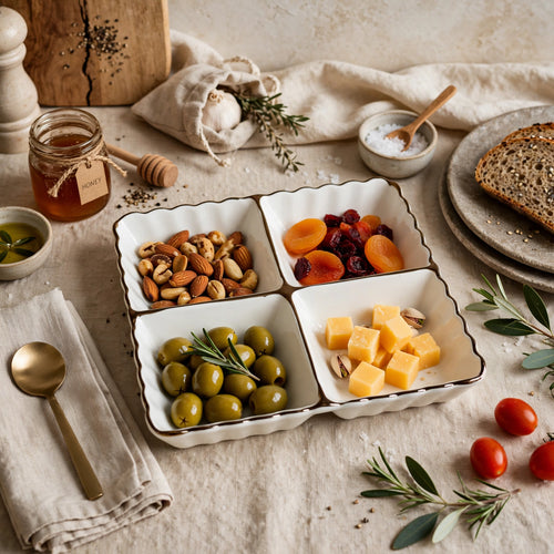 Elegant Verona 4 Compartment Serving Tray