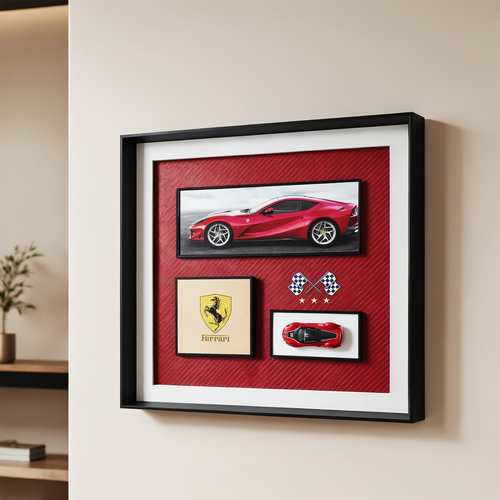 Luxury Ferrari 3D Framed Shadow Box Wall Frame