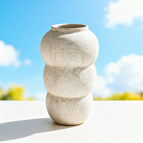 Vintage Textured Bubble Ceramic Vase